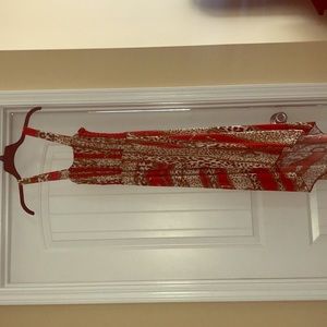 Hi-low Red Cheetah print Dress